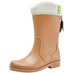 Wellington Boots Sieviešu ūdensnecaurlaidīgi ar bloku papēžu oderi Wellington zābaki balti pusaugsti 39 lietus zābaki festivāla melni lietus zābaki Viegli īsi lietus zābaki potīšu zābaki 37-41 izmērs