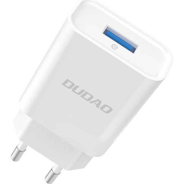 Dudao USB-A 2.1A 10W tīkla lādētājs, balts