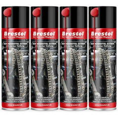 Brestol Lubricant Extreme Spray 4 x 400 ml ar spēcīgu saķeri - Smērviela Spray Silikona Spray Rāpuļeļļa Gear Spray Ķēdes Spray Troses Spray Virves Spray Virves Spray Virzuļu Spray Virzuļu Spray Līme Lubricant Līme Lubricant Līme Lubricant