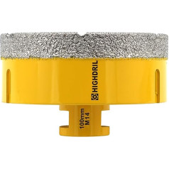 HIGHDRIL Diamond Drill Bit - 100 mm Hole Saw Tiles M14 Thread for Porcelain Tile Ceramic Granite Marble Dry Drilling Tiles Diamond Drill urbji