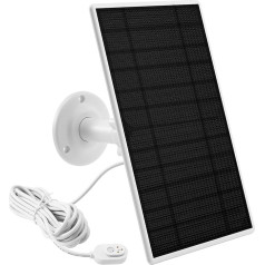 PLCPDM Solarpanel für kabellose Kameras 5W IP66 wasserdicht inkl. verlängertem Kabel