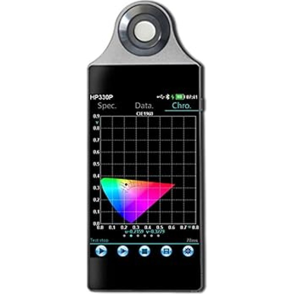 EKOUQIN Tönungsmesser für Fenster Pflanzenbeleuchtungsmessrät, optischer analysator, Farbtemperaturtester, 330P, tragbares Bluetooth-Licht für Autofenstervorhänge