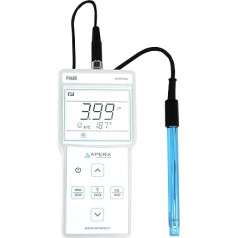 Apera Instruments PH400 Pārnēsājamais pH mērītājs (ietver 201T-S pH elektrodu ar integrētu temperatūras mērījumu pH diapazons: 0,00 līdz 14,00)