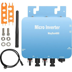 DEWIN mikro invertors, MPPT saules fotoelementu saules fotoelementu tīkla mikro invertors tīra sinusoidālā viļņa mikro invertors PV invertors ar WiFi funkciju saules fotoelementu sistēmai 600 W 230 V