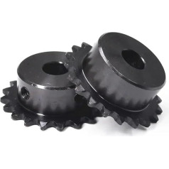 PIGENE Gear Spiral Bevel Gear 04C 25 Teeth - 40 Teeth Pinion 45# Steel Industrial Chain Gear with Upper Wire Motor Chain Drive Bore 8mm-20mm (Size:15mm, Color : 30 Teeth)