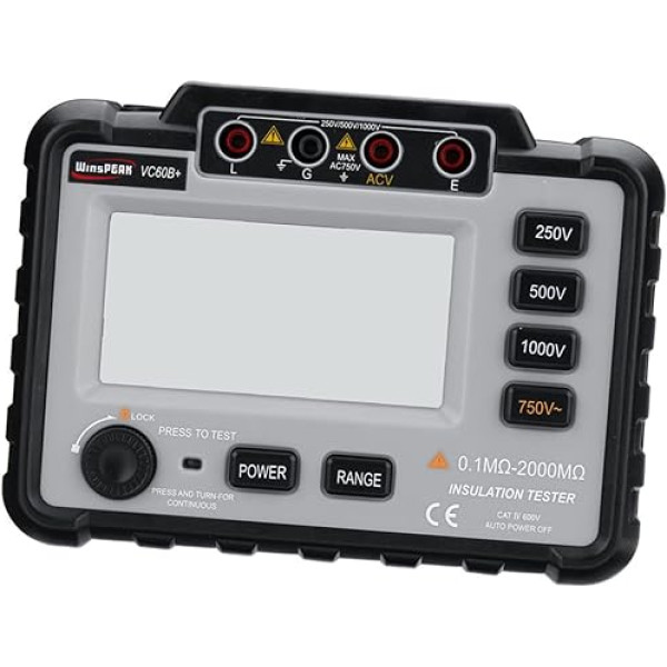 ULTECHNOVO 1 Satz Isolationswiderstandstester Lcd Megohmmeter Megohmmeter Mit Messleitungen Elektronischer Widerstandstester Lcd Display Megohmmeter Hintergrundbeleleuchtung