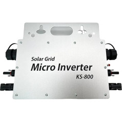 800 W mikro invertors Solar Grid Tie ar maiņstrāvas datu monitoringa displeju IP67 ar WLAN lietotni 2 saules moduļiem balkona elektrostacijai, invertora balkona elektrostacija 190-270 V AC