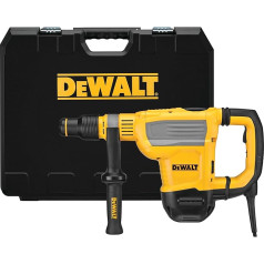 DEWALT SDS-max D25614K kombinētais āmurs ar 1350 W (10,5 džoulu, maks. 45 mm diametrs urbšanai betonā, ar pretgriešanās funkciju UTC, pagrieziena ierobežotājs vidējas noslodzes darbiem ar kaltu, komplektā ir otrais dzirnakmens.