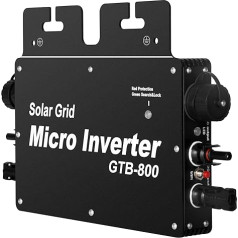 Jadeshay saules invertors, AC220V saules mikro invertors 22V-48V MPPT MPPT Solar Grid Tie invertors ar WiFi App monitoru (izmērs: 800W)