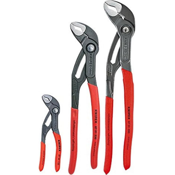 Knipex Tools 9 K 00 80 122 uns Cobra Zangen Werkzeug-Set mit Keeper Beutel (3 Stück)