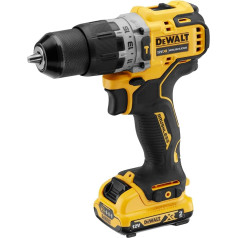 DEWALT 12 V XR DCF601D2 akumulatora skrūvgriezis (2,0 Ah, bez sukas, 1/4 collas sešstūra uzgalis, ar ātruma regulēšanu, 15 līmeņu griezes momentu, LED darba gaisma, komplektā 2 akumulatori, ātrais lādētājs un T STAK kaste)