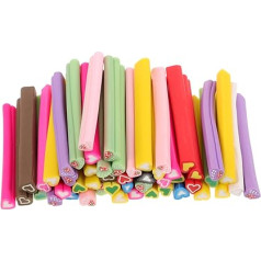 ‎Beatifufu Beatifufu 3D nagu uzlīmes Pack of 50 Nail Art Sticks Pegatinas Para Uñas Nail Art Clay Rabbit Nail Stickers Nail Art Stickers Nail Art Manikīra nūjiņas Stick Material 3D Fruit