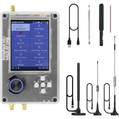 Hamgeek HackRF One R9 V2.0.0 and Improved PortaPack H2 Include 5 Antennas and USB Cable Plastic Shell Mounted