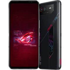 Asus ROG Phone 6 5G viedtālrunis (12+256 GB, 6,78 collu Full HD+ 165 Hz AMOLED displejs, Snapdragon™ 8+ Gen1, trīskāršā kamera 50 MP, 6000 mAh akumulators), Phantom Black