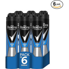 Rexona Cobalt Dry Antiperspirant Deosol for Men, 200 мл, упаковка из 6 штук