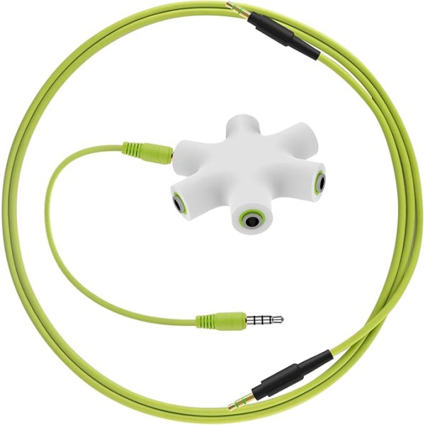 GEEKRIA 3,5 mm kopfonu sadalītājs-adapteris, 5-wege-Multi-Audio-Trennwand, TRS 6-Port-Musik-Sharer für PC, Laptop, Tablet, MP4, MP3, Headset, Kopfhörer (Stereo-Klinken)