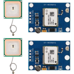 APKLVSR GPS modulis, GPS GPS6MV2 modulis ar antenu lidojuma kontrolei, GPS pozīcijas modulis MWC IMU APM2 Arduino (2 gab.)