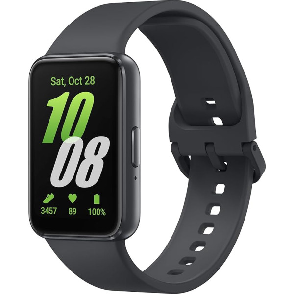 Samsung Galaxy Fit3 Smart Watch Fitness Tracker aktivitātes izsekošanas ierīce Grey + 36 mēnešu garantija [Ekskluzīvi Amazon]