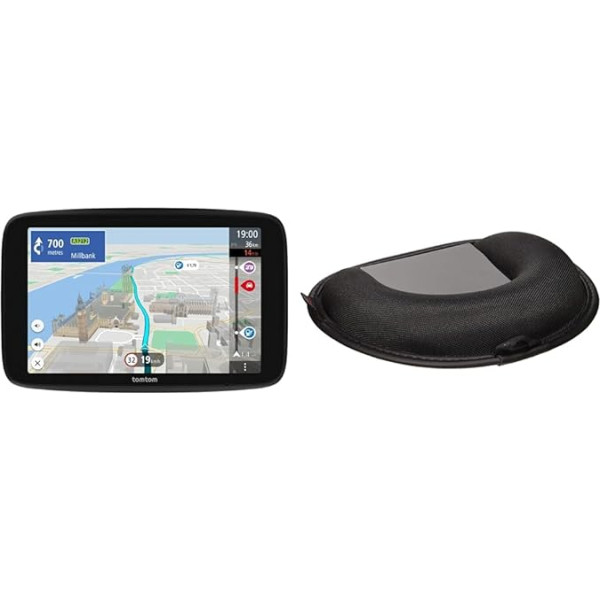 TomTom Campervan and Caravan Sat NAV GOCamper Max 2nd Gen 7 collu ekrāna un instrumentu paneļa stiprinājums visiem Sat NAV modeļiem, melns, 5,0 cm x 26,0 cm x 17,0 cm