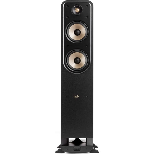 Polk Audio Signature Elite ES55 augstas izšķirtspējas HiFi grīdas skaļrunis mājas kinozālei, Hi-Res sertificēts, saderīgs ar Dolby Atmos un DTS:X (1 gabals), melns, SIGS55ELBK