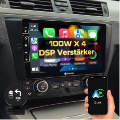 DYNAVIN Android auto radio ar satelītnavigāciju BMW 3. sērijas E90 E91 E92 E93 bez I-Drive; 9 collu radio ar bezvadu Carplay un Android Car | Head-up displejs | Ietver DAB+; D9-E90 Premium Flex