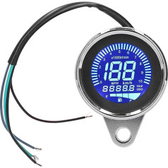 Aramox Spidometrs 0-160 km/h LCD digitālais LED spidometrs GPS spidometrs Ūdensizturīgs motocikla 12 V DC Retro Chrome