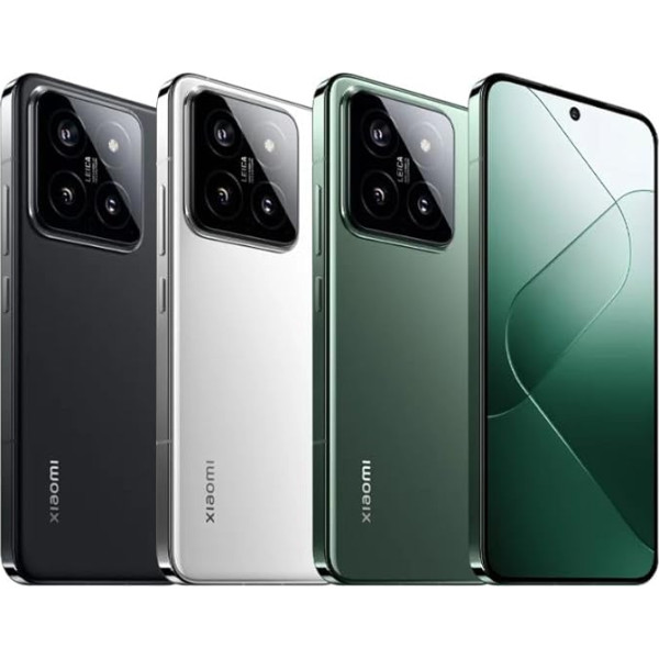 Xiaomi 14 viedtālrunis, 12 + 512 GB mobilais tālrunis bez līguma, 120 Hz 6,36 collu AMOLED displejs, Snapdragon 8 Gen3, 4610 mAh, 90 W HyperCharge, IP68 putekļu un ūdensizturīgs, Leica kamera (melns)