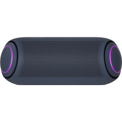 LG XBOOM Go PL7 portatīvais bezvadu Bluetooth skaļrunis ar līdz 24 stundu akumulatora darbības laiku, IPX5 ūdensizturīgs, Bluetooth skaļrunis ballītēm, saderīgs ar LG OLED TV, melns