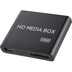 Topiky 1080p HD multivides atskaņotājs, VGA mājas kino multivides atskaņotājs Atbalsta MMC RMVB MP3 AVI MKV ar tālvadības pulti Atbalsta SD kartes un USB ierīces (ES)