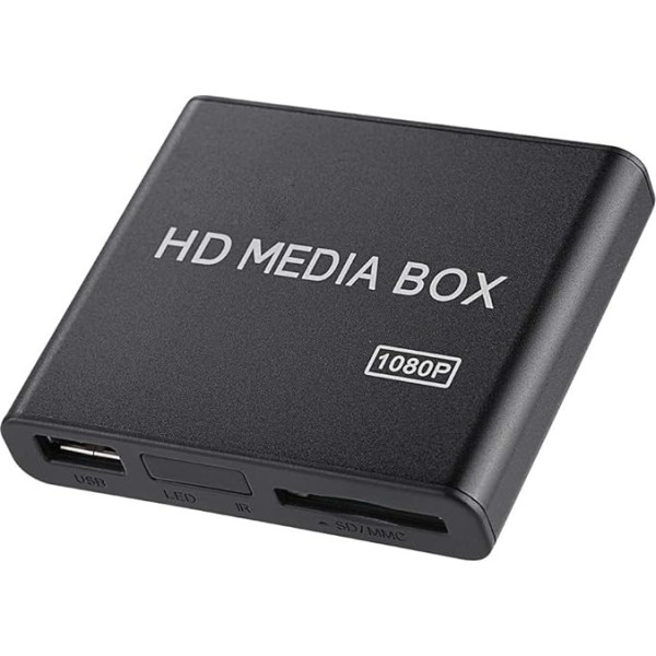 Topiky 1080p HD multivides atskaņotājs, VGA mājas kino multivides atskaņotājs Atbalsta MMC RMVB MP3 AVI MKV ar tālvadības pulti Atbalsta SD kartes un USB ierīces (ES)