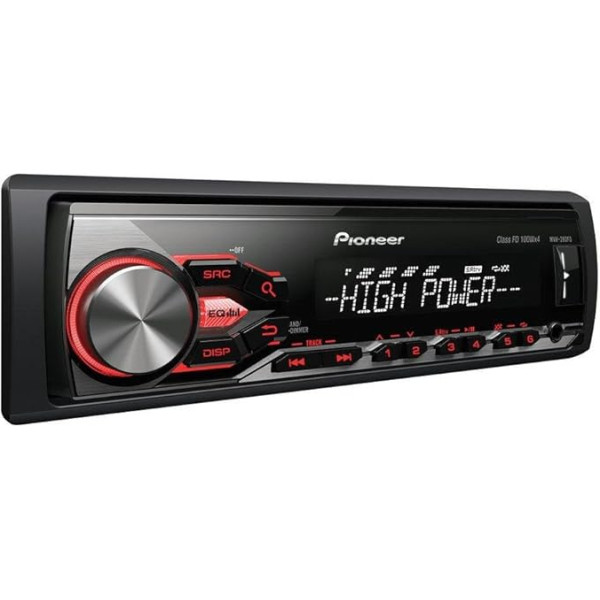 Pioneer DEH-4800FD Lieljaudas autoradio ar RDS uztvērēju, USB un Aux-In atbalsta iPod/iPhone un tiešo vadību