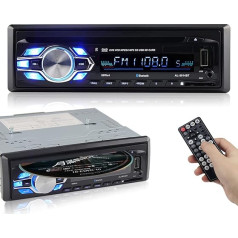 PolarLander Auto radio Bluetooth, Bluetooth brīvroku komplektā, Bluetooth radio ar Bluetooth, trieciena automašīnā, 1 Din, FM, USB, SD Aux ievade, DVD, CD atskaņotājs