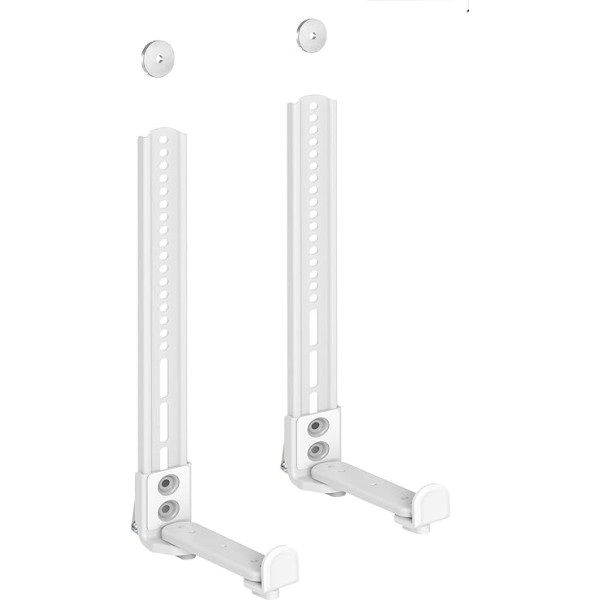 Sat-Fox Universāls Soundbar turētājs ar neslīdošo pamatni, saderīgs ar skaņu bāriem no 4 līdz 18 cm dziļumā, balts