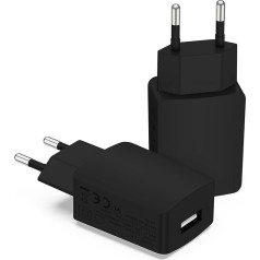 LUOSIKE 5V2A USB kontaktdakša - 2 gab. USB barošanas avots, USB lādētājs, USB adapteris, saderīgs ar mobilajiem tālruņiem (iPhone, Samsung, Google u.c.), planšetdatoriem (iPad u.c.), barošanas bankām, austiņām un citiem ierīcēm.