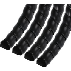 QUARKZMAN Pack of 4 Spiral Tube Wrap Cable Management Sleeve 6.6 ft 20 mm ID Elastīga PP kabeļu organizators datora vadu barošanas kabeļa gāzes vadam melns