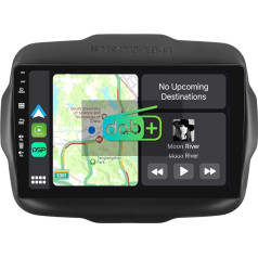 YUNTX [DAB-4G+64G] Android 12 autoradio Jeep Renegade (2015-2018)-[Integrēts DAB+/CarPlay/Android Car/DSP/GPS]-9 collu IPS 2.5D skārienekrāns MIC+kamera USB/MirrorLink/Stūresrats