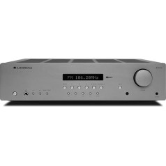 Cambridge Audio AXR85-85 Watt atsevišķs HiFi stereo uztvērējs ar iebūvētu Phono līmeni, FM/AM radio un Bluetooth 5.0 - Mēness pelēks