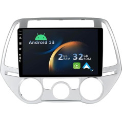 YUNTX Android 13 Auto radio Hyundai i20 (2012-2014)-[Integrēts CarPlay/Android Car/GPS]-9 collu IPS 2.5D skārienjūtīgais ekrāns Bezmaksas kamera DAB/ stūres vadības stūres vadība/MirrorLink/Bluetooth 5.0/WiFi/USB/4G