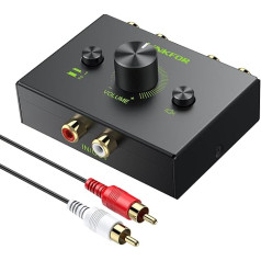 LiNKFOR RCA Stereo audio pārslēdzējs 2 in 1 Out R/L Stereo audio pārslēdzējs