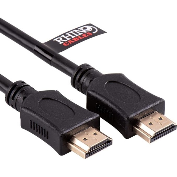 rhinocables 4K HDMI kabelis saderīgs ar 3D, Full HD, 1080p, HDR, ARC, ātrgaitas ar Ethernet, PS4, Xbox, HDTV audio atgriezeniskais kanāls (1 m)