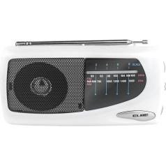 Elbe RF-52 analogais uztvērējs - Pārnēsājams radio, AM/FM, balts