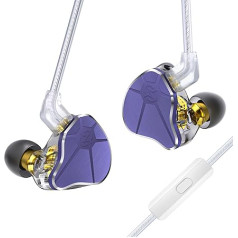 keephifi CCZ BC04 HiFi IEM In Ear Monitor, In-Ear austiņas ar 1BA un 1DD, vieglas vadu spēļu austiņas, noņemams 5N OFC kabelis dziedātājiem, 2 pin Z tapas