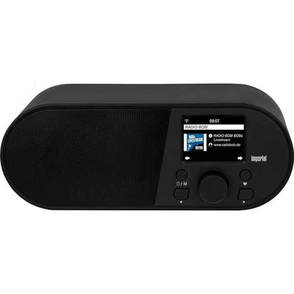 Imperial i105 interneta radio (WLAN, multivides atskaņotājs, USB, DLNA, krāsu displejs, modinātājs, lietotņu vadība), melns