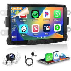 2GB + 64GB Android 13 Auto radio Renault Duster Dacia Sandero Lada Logan Radio Wireless CarPlay Android Car Bluetooth 8 collu ekrāns Auto radio ar satelītnavigāciju