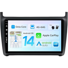 JOYX Android 12 IPS auto radio piemērots VW Golf Polo (2011-2016) - 4G + 64G - Iebūvēts DSP/Carplay/Android Car - LED kamera + MIC - 9 collu 2 Din - Vadāms no stūres WiFi DAB 360 kamera Fast Boot BT 4 G