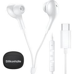 USB C austiņas ar kabeli iPhone 16 Pro Max, [Apple MFi sertificēts] iPhone austiņas In-Ear austiņas Magnētiskais mikrofons iPhone 15/Samsung S24/iPad Pro