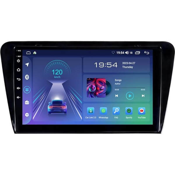 JUNHUA 9 collu Android 13 2GB + 32GB auto radio navigācija Skoda Octavia II 2004-2012; Skoda Yeti 2009-2014, 1280x800 Wireless Carplay Android Car, atbalsta Bluetooth 5.1 USB (Radio priekš Skoda