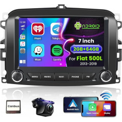 Hikity Bezvadu Carplay auto radio ar satelīta navigāciju 500L 2013-2019 Android 13 7 collu 2G 64G auto radio stereo ar Bluetooth WiFi FM RDS Mirror Link Android auto SWC MIC atpakaļgaitas kamera