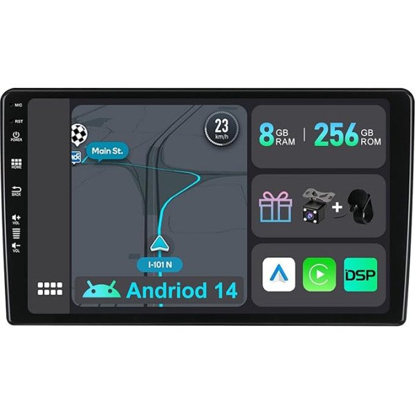 YUNTX [8GB + 256GB] Android 12 autoradio Citroen Berlingo (2008-2019)-[Integrēts CarPlay/Android Car/DSP/GPS]-9 collu IPS Touch Screen CAM+MIC-DAB/Mirror Link/Bluetooth 5.0/AHD/360 Camera/WiFi