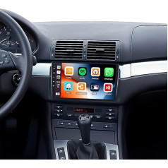 SIXWIN 2+64G Android 13 Carplay Android auto radio ar DSP BMW 3. sērijas E46 1999-2005, 9 collu skārienjūtīgais ekrāns, 1280 x 720, ar GPS WiFi BT BT USB FM RDS Radio Mirror Link + 32 joslu ekvalaizers